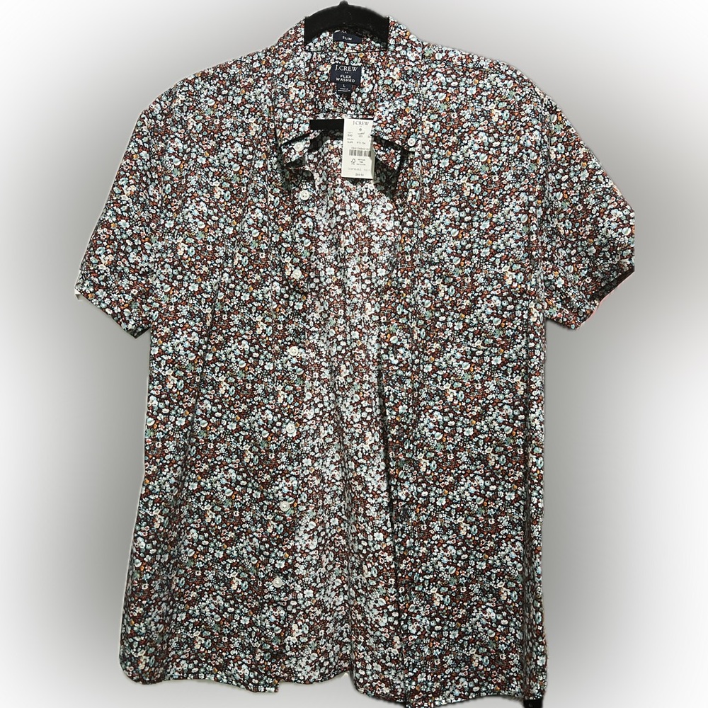 NWT J CREW Large short sleeve button up.